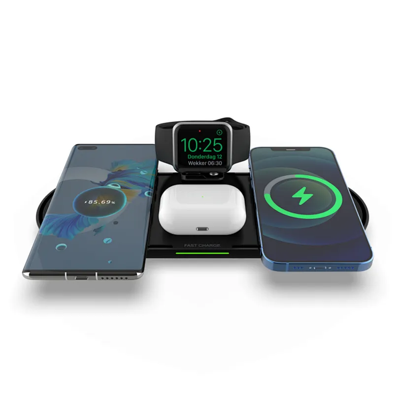2025 New Wireless Charger Dock 4 In 1 40W Fast Charging Station For Iphone Apple Iwatch Series